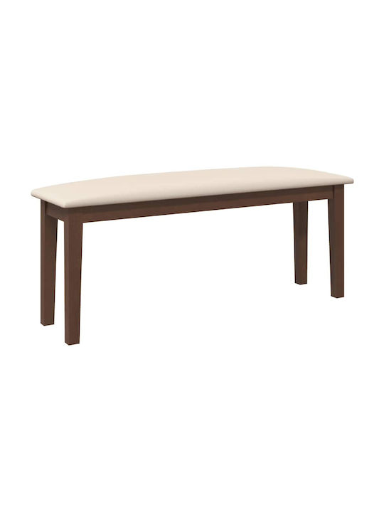 Dining Room Bench with Wooden Surface Coffee 110x30x46.5cm