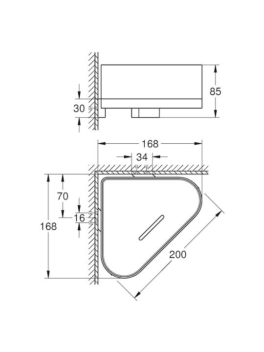 Grohe Selection Σπογγοθήκη Inox Ασημί 4005176577208