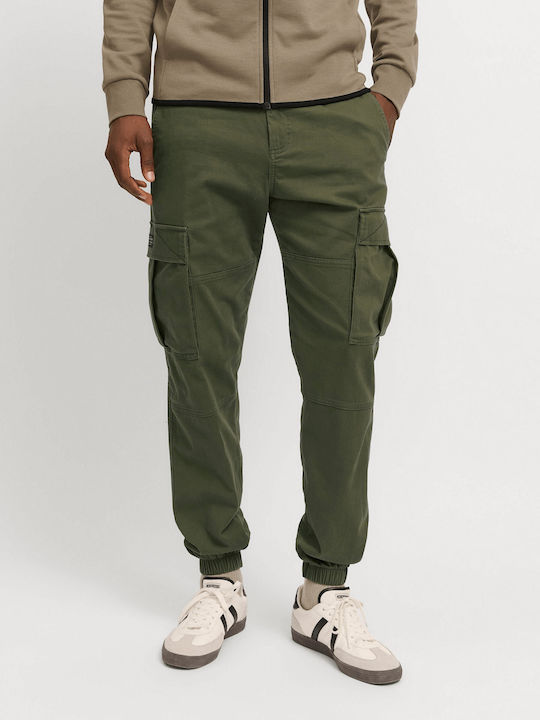 Trousers Cargo Elastic in Relaxed Fit Olive