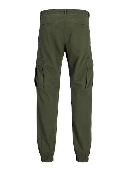 Trousers Cargo Elastic in Relaxed Fit Olive