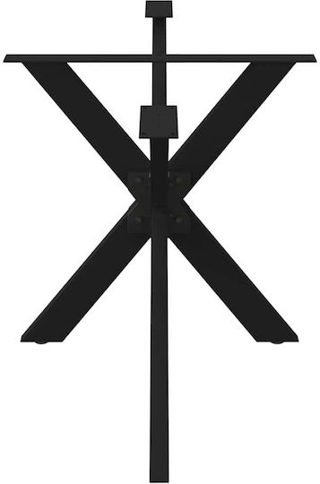 vidaXL Βάση Τραπεζιού Μεταλλική Μαύρο 150x78x72cm