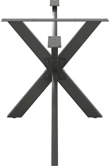 vidaXL Tischständer aus Metall Charcoal 150x78x72cm