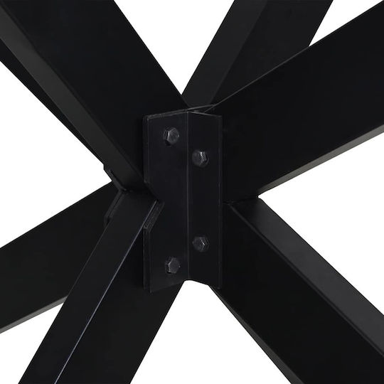 vidaXL Βάση Τραπεζιού Μεταλλική Μαύρο 150x78x72cm