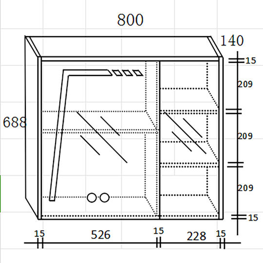 Martin Καθρέπτης Led από Plywood Martin Καθρέπτης Led από Plywood