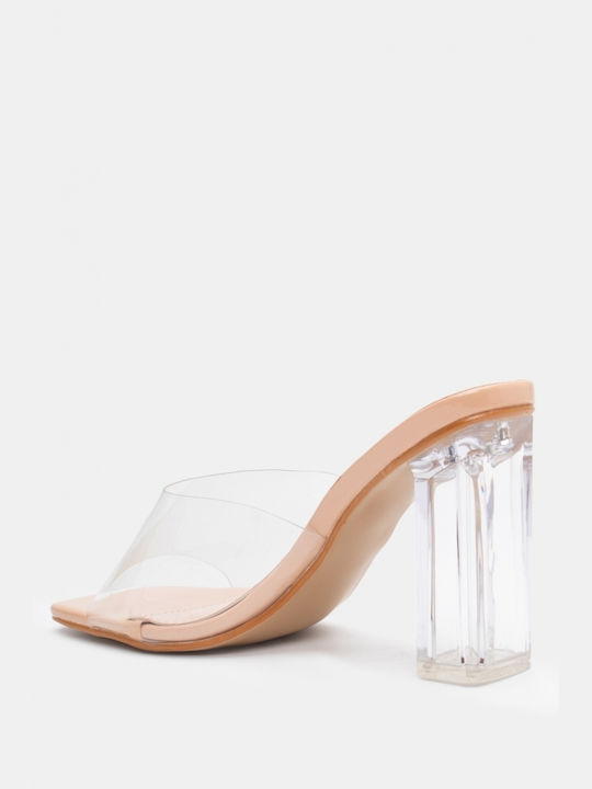 Luigi Heel Mules Beige