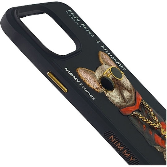 Nimmy Glasses Little Tycoon Back Cover Σιλικόνης Αδιάβροχο Μαύρο (iPhone 15 Pro)