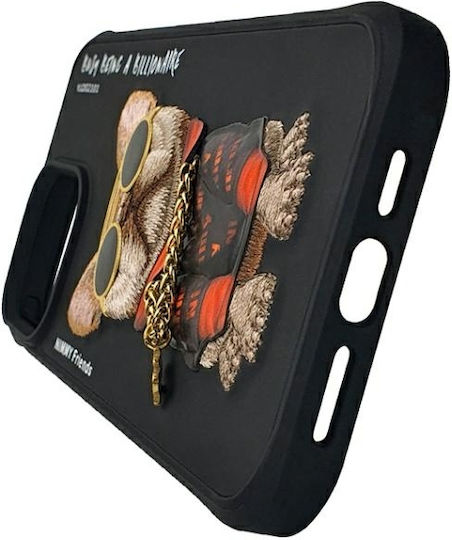 Nimmy Glasses Little Tycoon Back Cover Σιλικόνης Αδιάβροχο Μαύρο (iPhone 15 Pro)