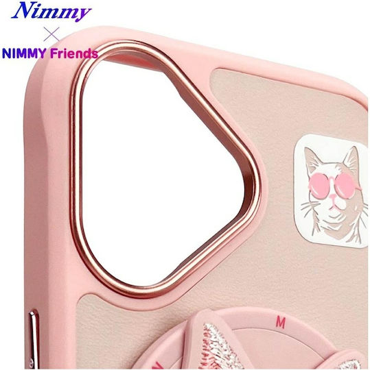 Nimmy Umschlag Rückseite Kunststoff / Silikon Rosa (iPhone 16)