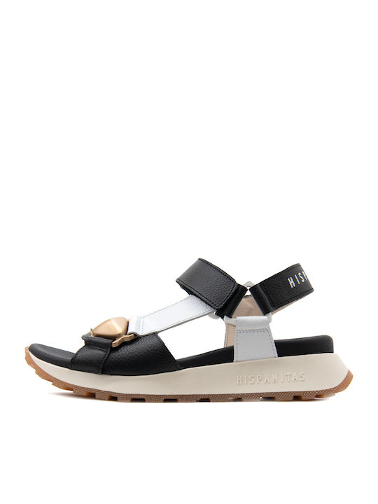 Leather Women's Flat Sandals Sporty in White Color