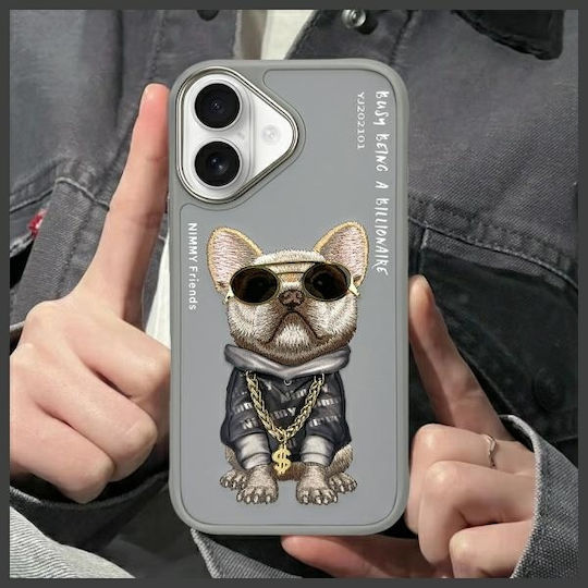 Nimmy Nimmy Handyhüllen Silikon Kunststoff Wasserdicht Graue Rückseite für iPhone 16
