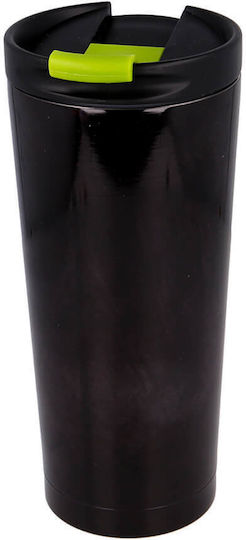 Stor Star Wars: The Mandalorian - Grogu Glass Thermos Stainless Steel 425ml Black with Mouthpiece