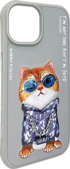 Nimmy Back Cover Σιλικόνης / Πλαστικό Αδιάβροχο Γκρι (iPhone 15)
