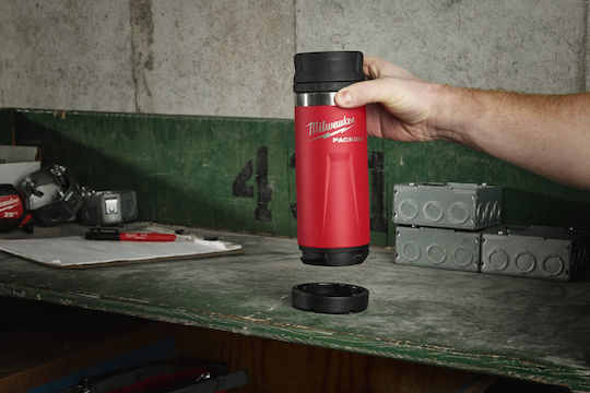 Milwaukee Packout Glass Thermos Stainless Steel 530ml RED