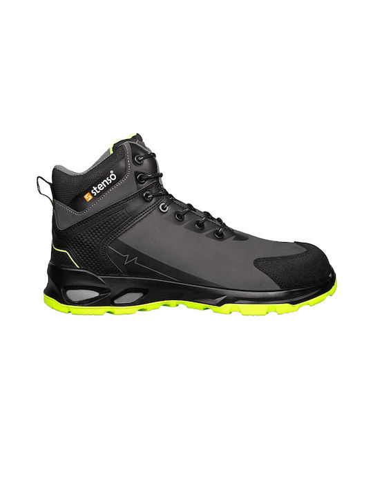 Stenso RULER MID Waterproof Work Boot Black O2 with SR Certification