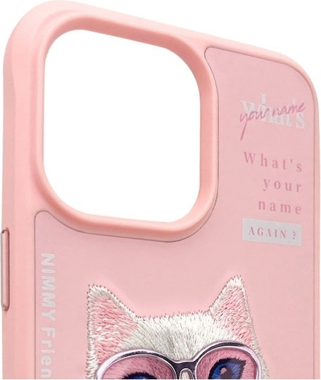 Nimmy Glasses Cute 2.0 Back Cover Silicon și Plastic Rezistentă La Apă Roz Alb Rich And Beauty iPhone 15 Pro
