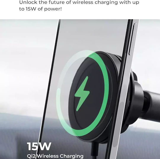 iOttie Βάση Κινητών Αυτοκινήτου iOttie Velox Mini Qi2 για Ταμπλό / Παρμπρίζ με Βεντούζα / Ασύρματη Μαγνητική Φόρτιση MagSafe 15W & Φορτιστής Αυτοκινήτου 20W