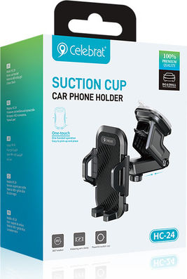 Celebrat Car Mobile Mount with Adjustable Hooks Black