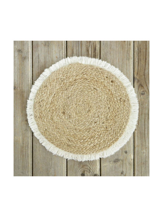 Nima Carina Platzdeckchen Korbweide Weiß 38x38cm 1Stück