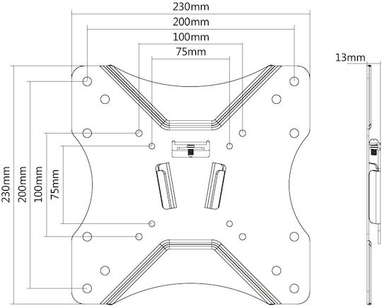 Deltaco ARM-0101 TV-Halterung Wandmontage bis 42" und 25kg