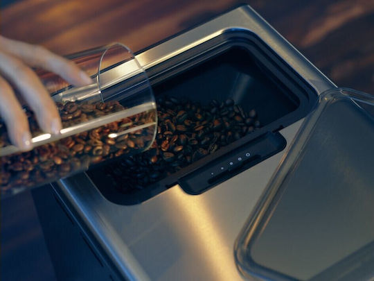 WMF Perfection Αυτόματη Μηχανή Espresso Πίεσης 15bar για Cappuccino με Μύλο Άλεσης Καφέ 31.6611.6917