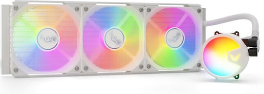 Valkyrie A360 Υδρόψυξη AIO CPU με 3 Ανεμιστήρες 120mm και RGB Φωτισμό Λευκή