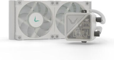 Valkyrie V240 Lite AIO CPU Liquid Cooling with 2 120mm Fans and ARGB Lighting White