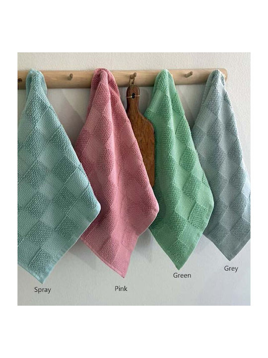 Palamaiki Suki Towel from 100% Cotton in Gray Color 40x60cm 2pcs