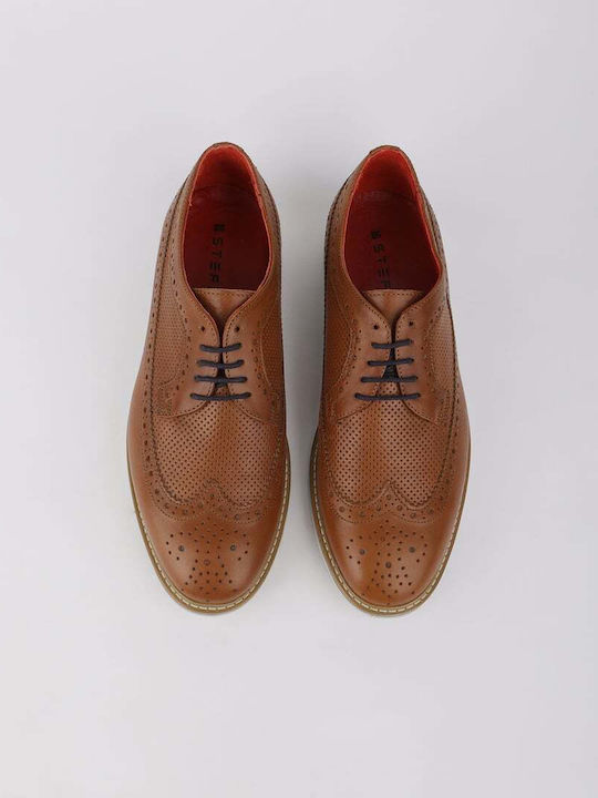 Stefan Fashion Men's Leather Oxfords Tabac Brown