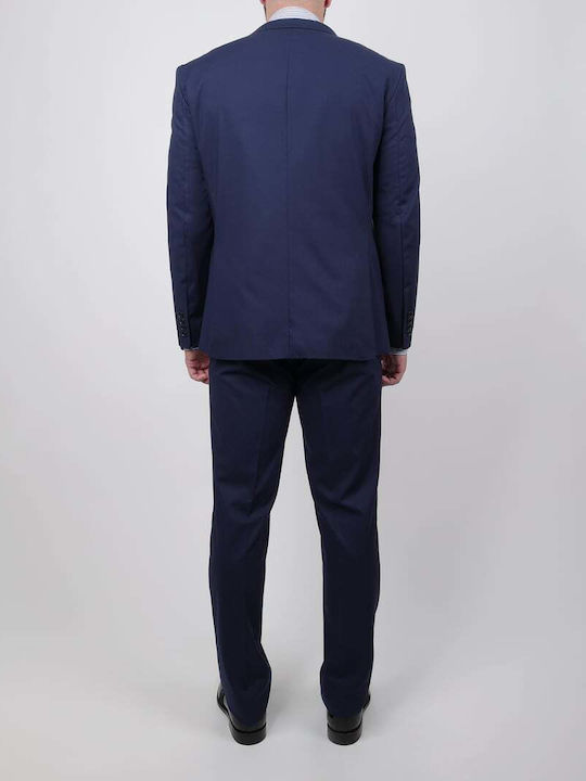 Men's Suit with Vest Blue