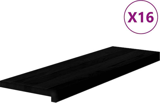 Vidaxl Πέλματα Σκάλας 16 Τμχ Σκούρο Καφέ 80x30x2 Cm Ξύλο Μασίφ Δρυς Καφέ