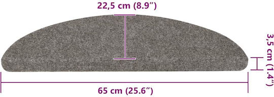Vidaxl Covorașe pentru Trepte Autoadezive 20 Buc Gri 65 x 22.5 x 3.5 cm Gri