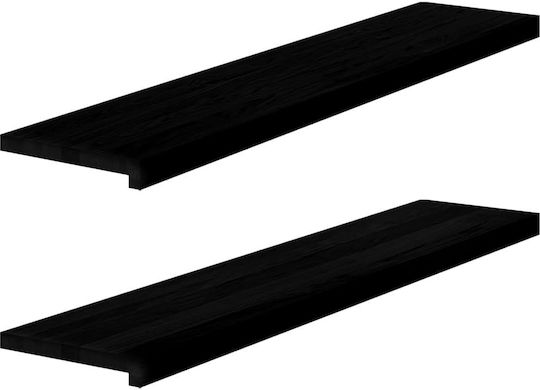 Vidaxl Stair Treads 2 Pieces Dark Brown 120x30x2cm Solid Oak Wood Brown