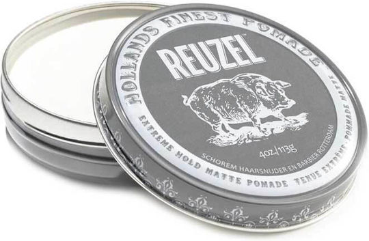 Reuzel Grey Extreme Hold Matte Pomade για Πολύ Δυνατό Κράτημα & Ματ Αποτέλεσμα 113gr