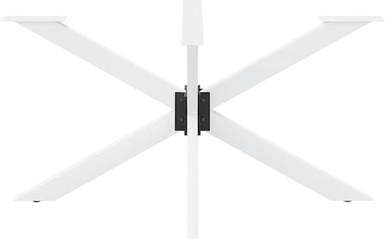 vidaXL Stand de masă din Metal Alb 150x78x72cm