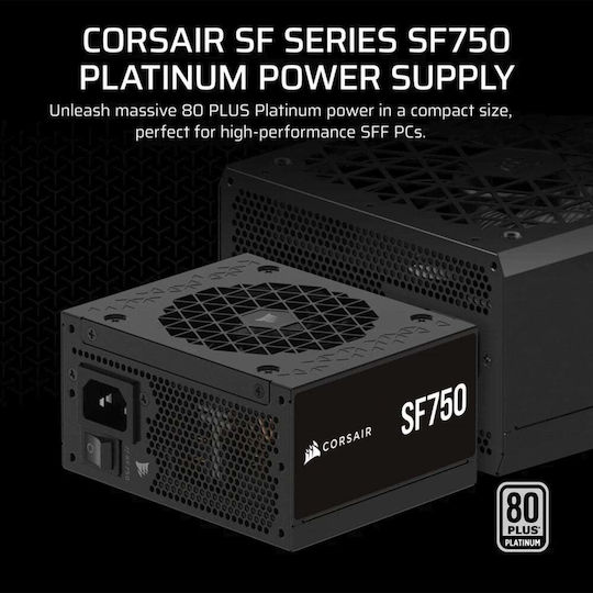 Corsair SF750 750W Μαύρο Τροφοδοτικό Υπολογιστή Full Modular 80 Plus Platinum