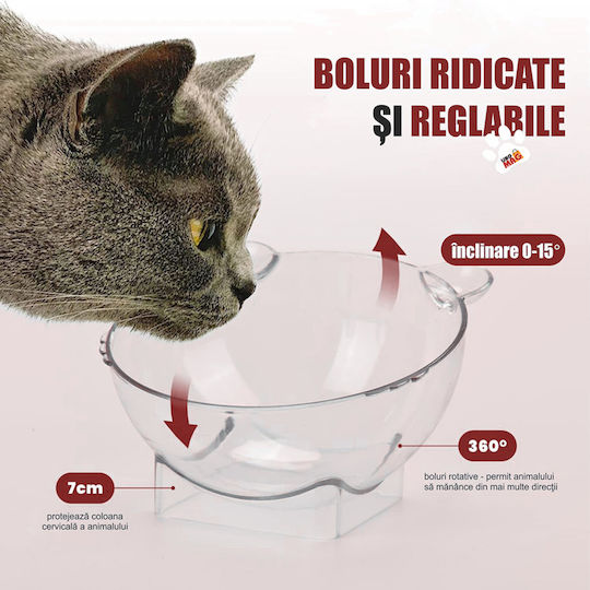 Linomag Bol Automat de Mâncare și Apă pentru Câine și Pisică 2x 500ml în Culoare Portocalie