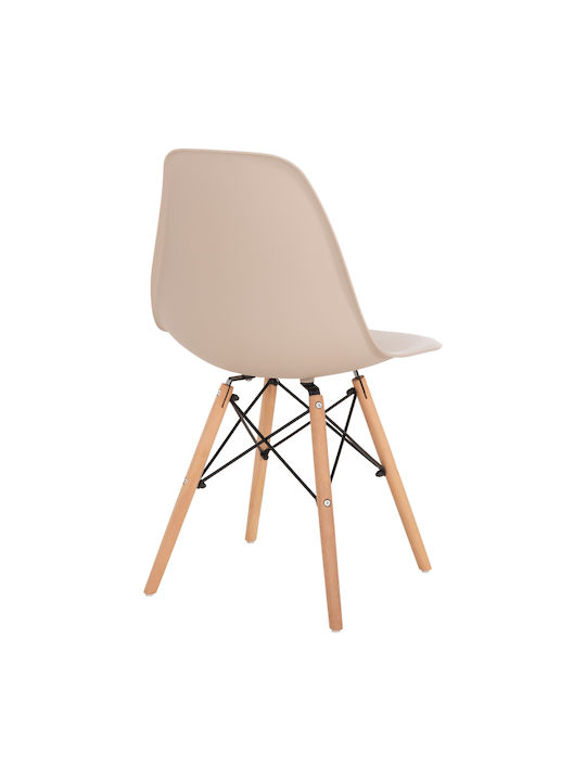 Twist Kitchen Polypropylene Chair Cappuccino 46x50x82cm 4pcs