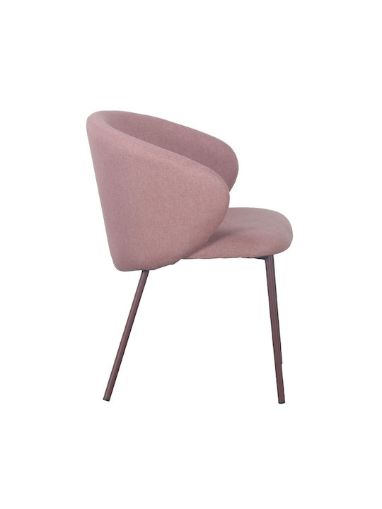 Kira Dining Room Fabric Chair Pink 56x56x56cm