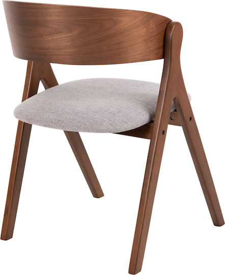 Nekker Dining Room Wooden Armchair Walnut / Grey 56x55x78cm