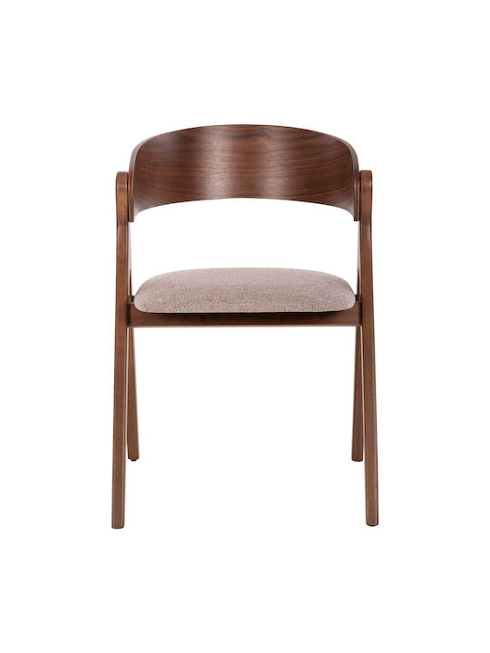 Nekker Stühle Speisesaal Walnut / Grey 1Stück 56x55x78cm