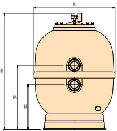 ImL Lisboa Sand Pool Filter with 10m³/h Water Flow and Diameter 500cm
