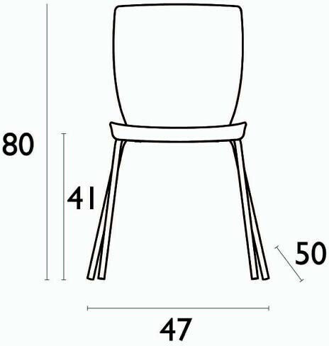 Mio Dining Room Polypropylene Chair Black 47x50x80cm
