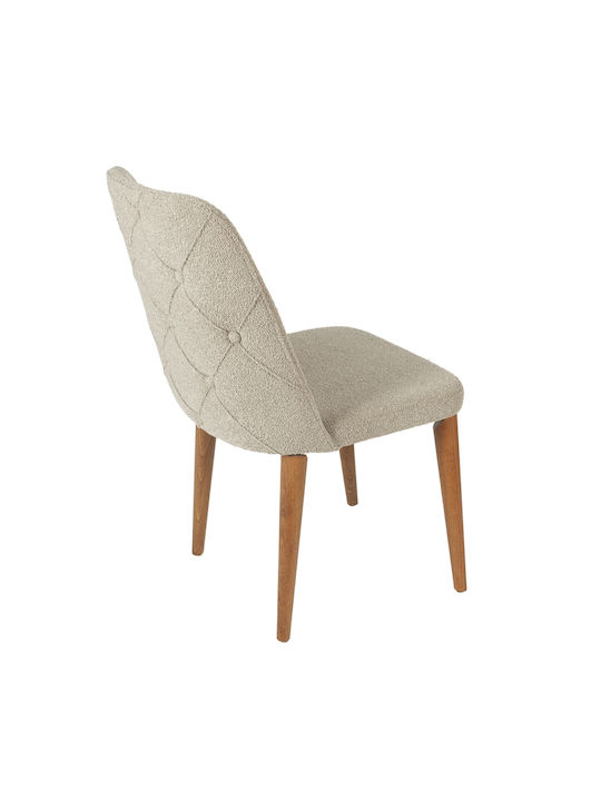 Lotus Dining Room Fabric Chair Walnut 52x60x90cm