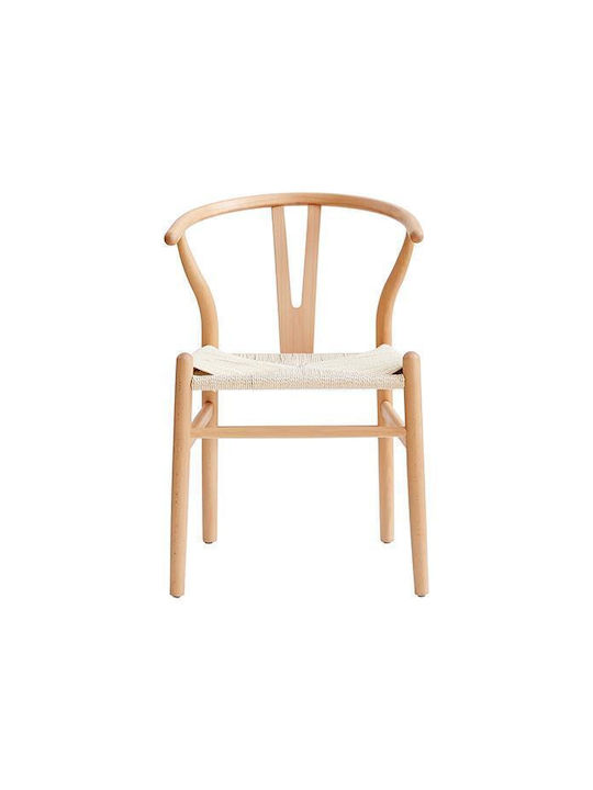 Y Dining Room Wooden Chair Natural 53.3x57x76cm