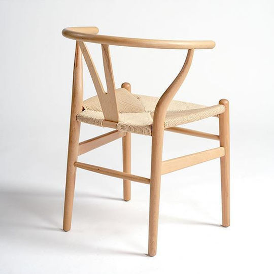 Dining Room Wooden Chair Natural 53.3x57x76cm