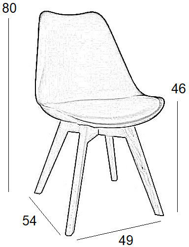 Logan Plus Stühle Küche Gray 4Stück 58x49x82cm
