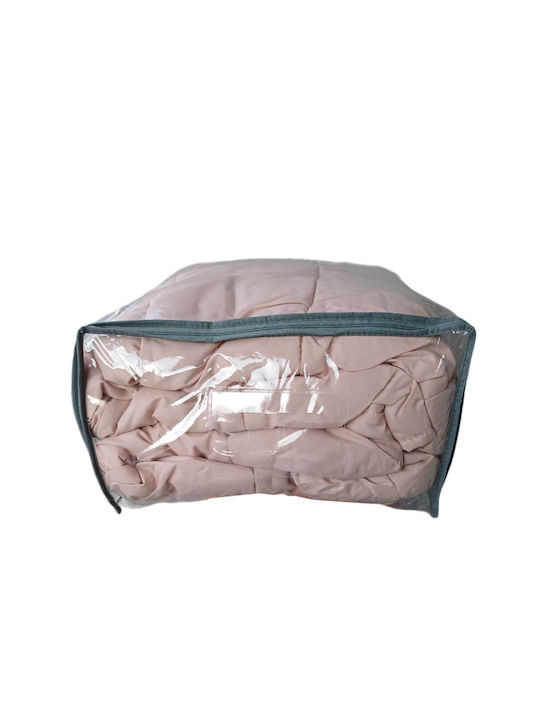 BS Collection Пухено Куинсайз с Пълнеж Microfiber 220x240бр Сомон 270 г/м²Gsm