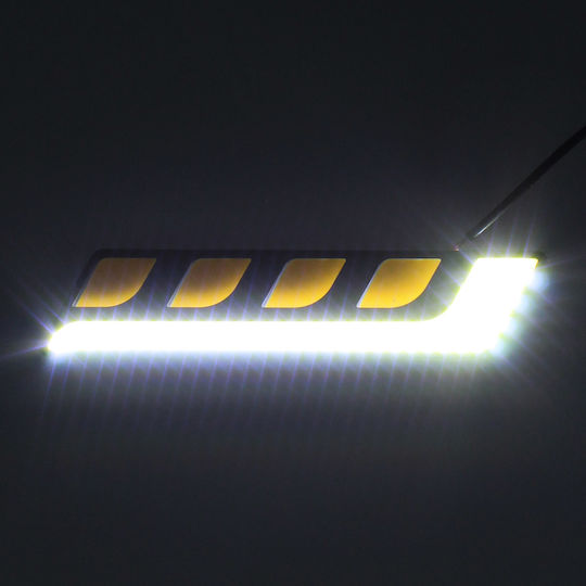 Rectangle Waterproof Daytime Running Lamps Car LED 12V 16cm with White Lighting 2pcs
