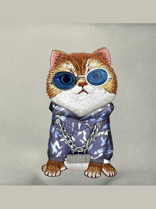 Glasses Cool Cat Belt Bag Gray