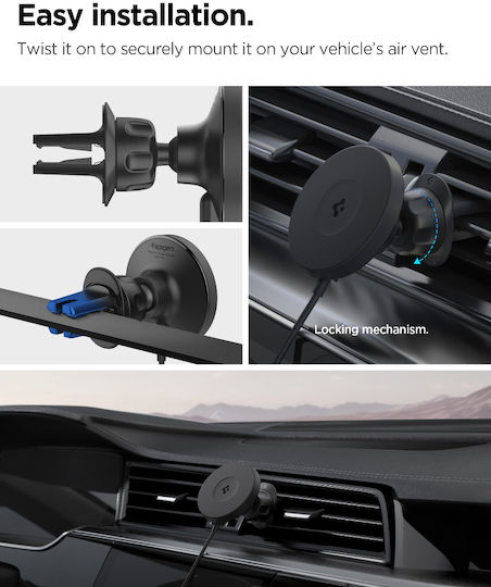 Spigen SGP OneTap Pro 4 Qi2 Car Mobile Mount with Magnet and Wireless Charging MagSafe Black
